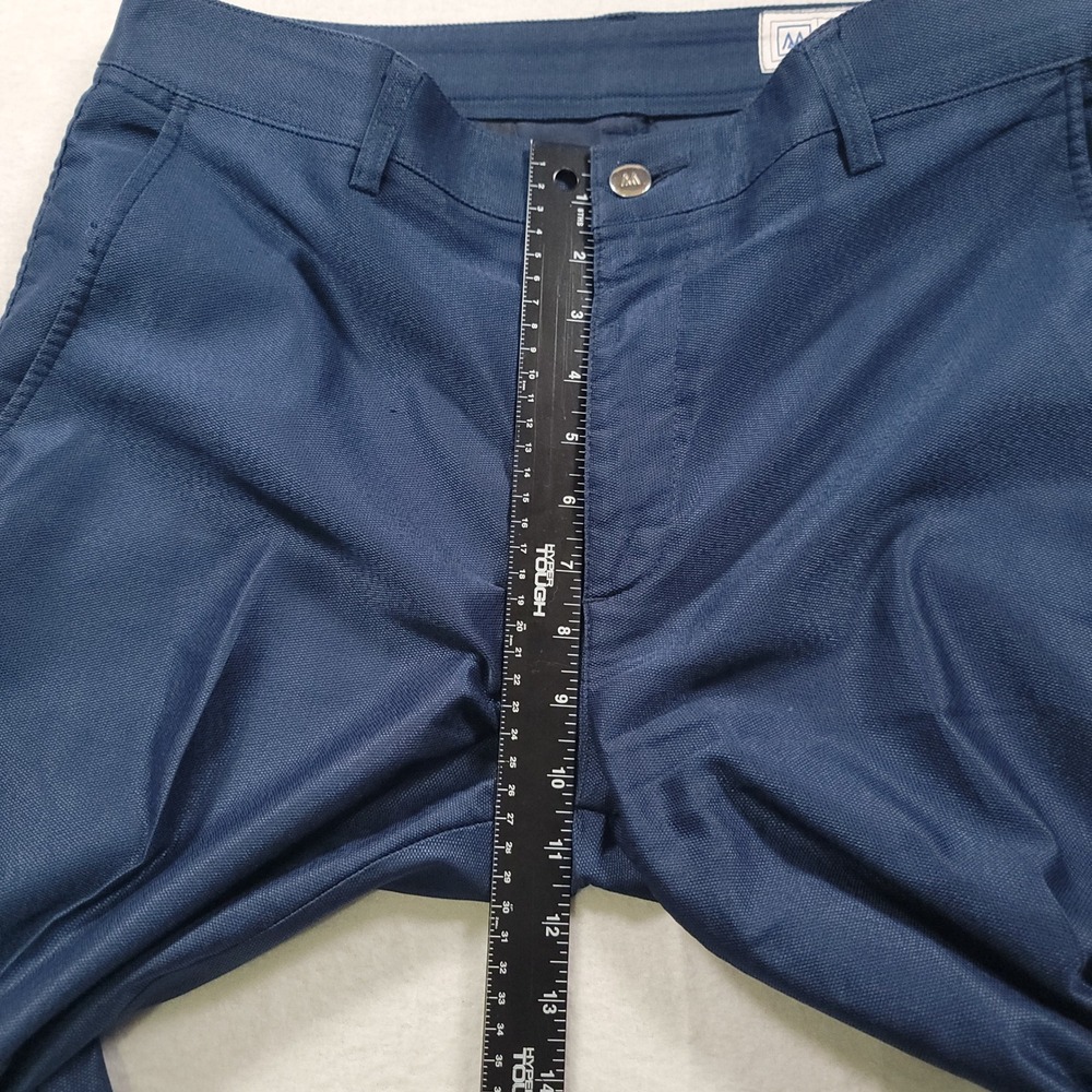 Mizzen+Main Performance Chino Pants Mens 34 Blue Solid Stretch Cotton Blend Golf - Picture 6 of 11